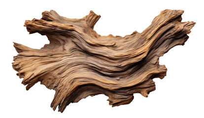 Driftwood isolated on transparent background