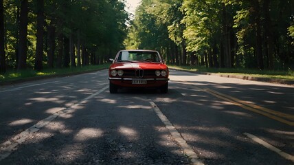 car driving on the road