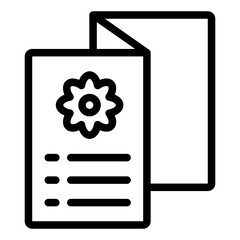 Catalog of florist flyer icon