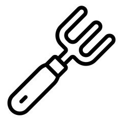 Fork gardening tools icon