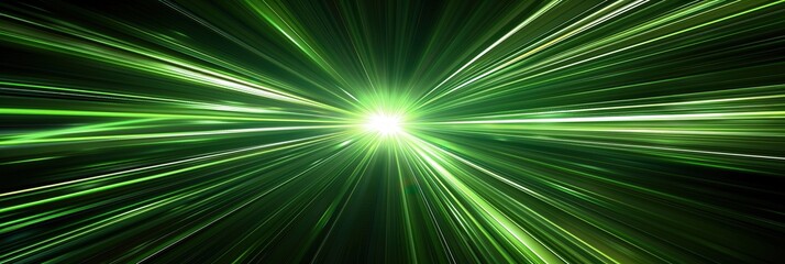 Fototapeta premium Abstract Green Light Rays
