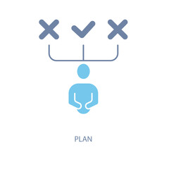 plan concept line icon. Simple element illustration. plan concept outline symbol design.