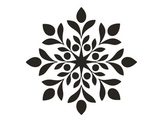 Floral design vector art silhouette