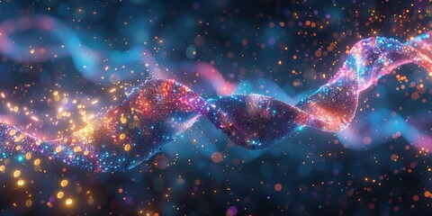 Obraz premium Abstract Swirling Light and Particles