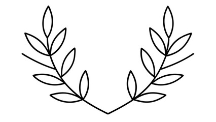 Laurel wreath on a white background, symbolizes victory and achievement.
