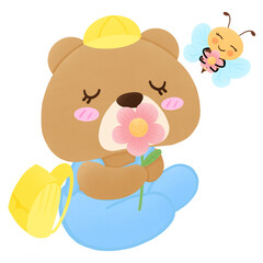 teddy bear with flower
