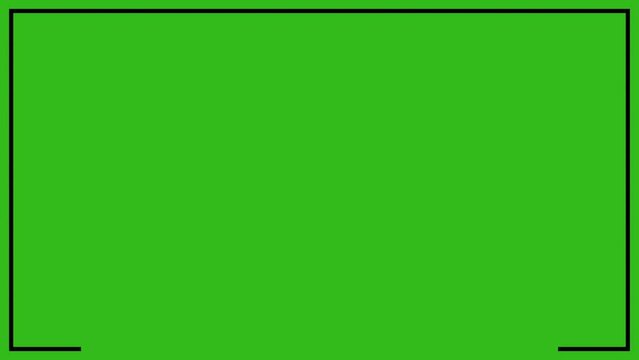 Black white orange red video frame border animation design