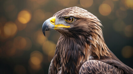 Fototapeta premium Close-Up of a Golden Eagle with a Blurred Natural Background