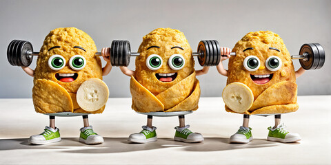 Obraz premium food, chips, potatoes, snacks, fitness, lemon