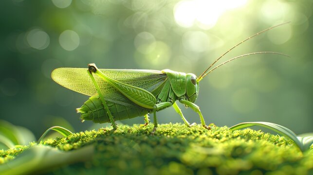 grasshopper on grass  