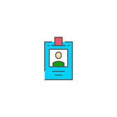 Member card vector icon design, Simple Vector Color Line Icons, Illustration.