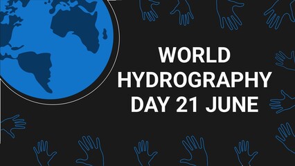 World Hydrography Day web banner design illustration 