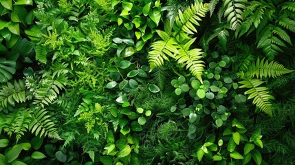 Decorative plants vibrant green scenery