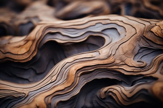 a close up view of a piece of wood with wavy patterns