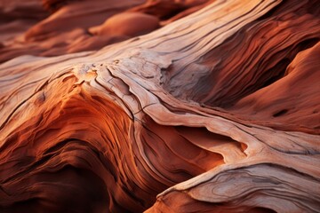 a close up view of a rock formation in the desert