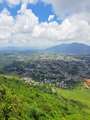 Fototapeta premium Panoramic view of the magical town Xicotepec in the northern mountains of the state of Puebla in Mexico
