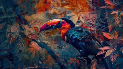 Vibrant Amazonian Tucan Captured in the Wild through Generative AI
