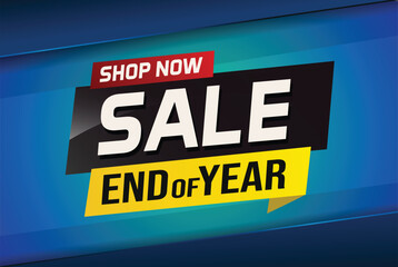 End of year Sale word concept vector illustration with lines and 3d style, landing page, template, ui, web, mobile app, poster, banner, flyer, background, gift card, coupon, label, wallpaper

