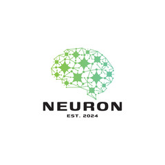 neuron connect icon logo design illustration
