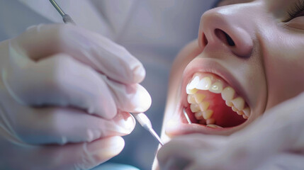 Dentist Providing Fluoride Treatment to Teeth