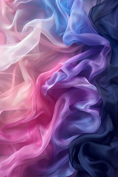 A depiction of skin with a soft gradient of the genderfluid flag colors, illustrating the fluidity of identity through pink, white, purple, black, and blue