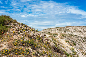 Paysage rocheux des iles du Frioul