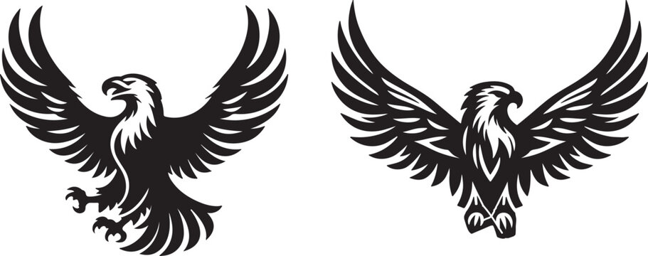 Eagle silhouette vector illustration..