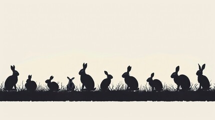 rabbit silhouettes