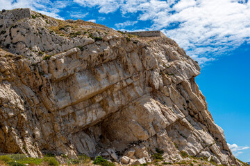 Paysage rocheux des iles du Frioul