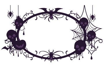 ハロウィンをイメージした飾りフレーム 