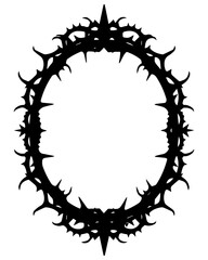 黒の棘の飾りフレーム