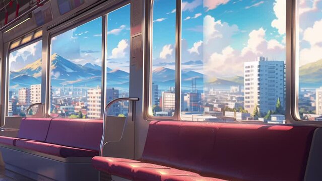 電車の車窓から見る風景