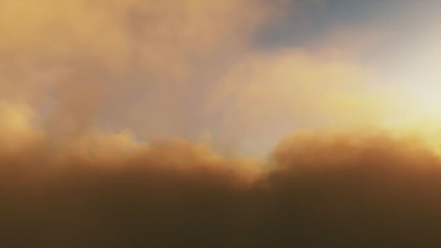 3d Animation of a violent dust storm
