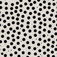 Black and White Polka Dot Pattern.