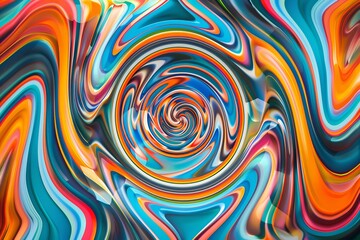 Psychedelic swirls in a kaleidoscope of colors 