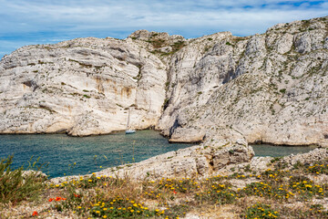 Paysage rocheux des iles du Frioul
