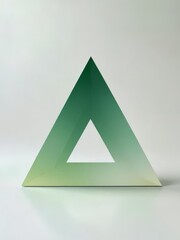 Fototapeta premium Green Triangle Shape Abstract Design.