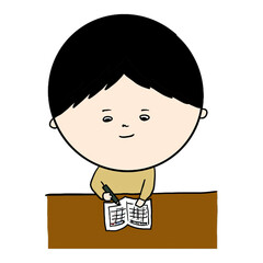 手帳に予定を書く人