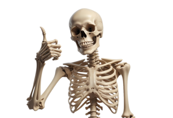 Human skeleton isolated on white