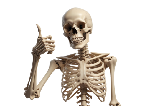 Human skeleton isolated on white
