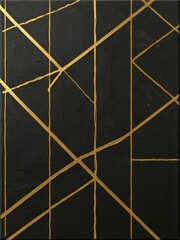 Abstract Black and Gold Geometric Pattern.