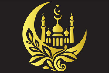 Islamic silhouette vector illustration