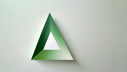 Abstract Green Triangle.