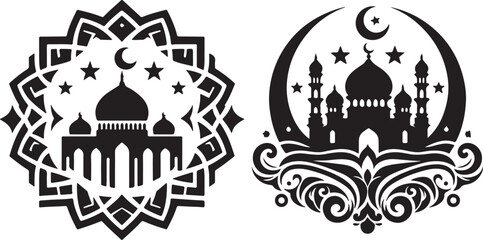 Islamic silhouette vector illustration