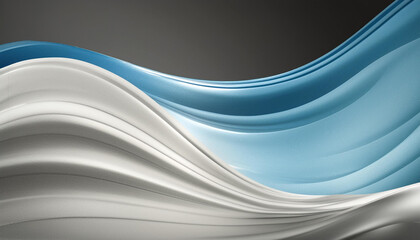 Ethereal Waves: Grainy Silver and Blue Gradient on Dark Backdrop