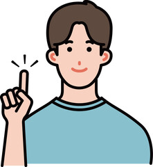 提案をする若い男性のイラスト