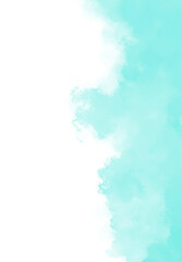 Abstract water color brush background splashing on white background. blue texture design template for birthday invite or card.