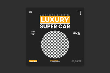 luxury car social media design template