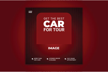 luxury car social media design template