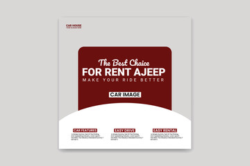 luxury car social media design template